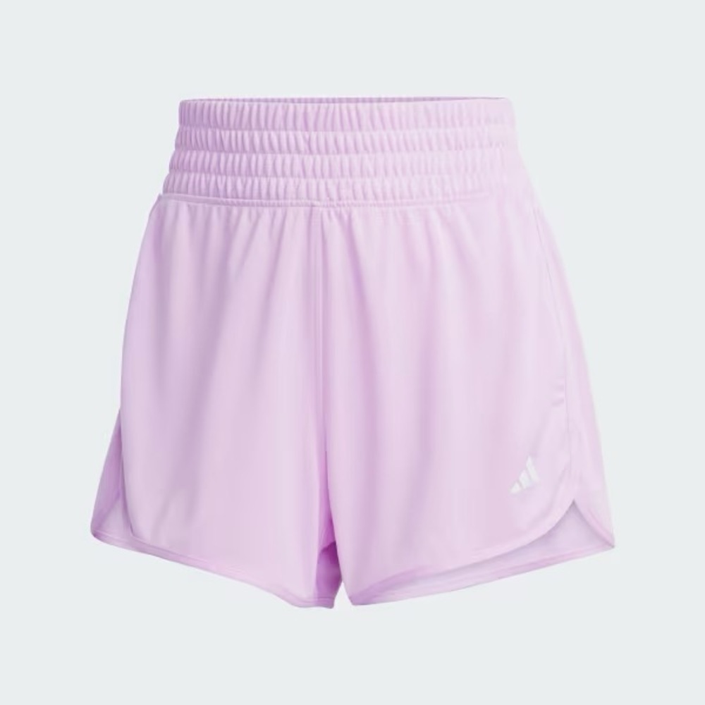 NWT Adidas Women’s 3” High-Waisted Pacer Shorts in Lilac in size Large